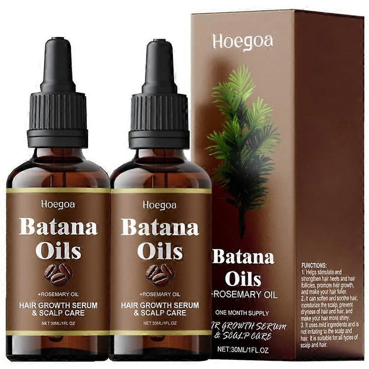 Ulei de Batana cu Rozmarin pentru Ingrijirea Parului - Set 2buc, 50ml