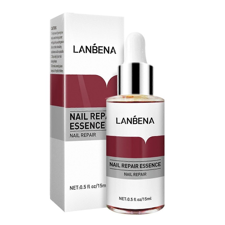 Ser de reparare unghii cu pila, Lanbena, 15ml, pentru unghii sanatoase si netede