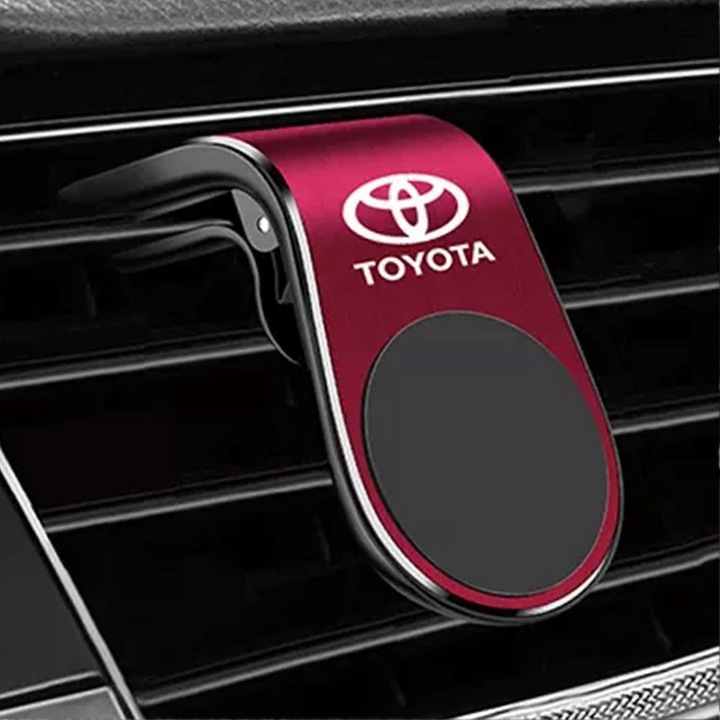 Suport auto pentru telefon, 360° rotativ, rosu, 3.6x5.6x3.7cm