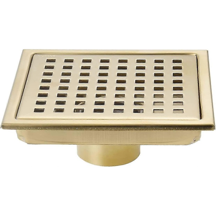 Sistem de scurgere, 6 inch, otel inoxidabil 304, design modern, 15x15cm, tip scurgere fara filet