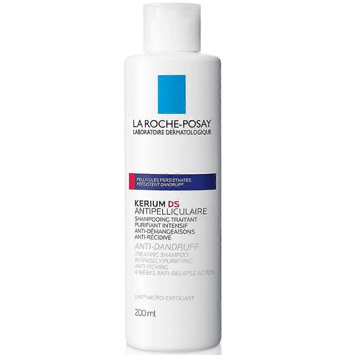 Шампоан против пърхот La Roche-Posay Kerium Intensive, 200ml, дълбоко почистване, успокояващ ефект