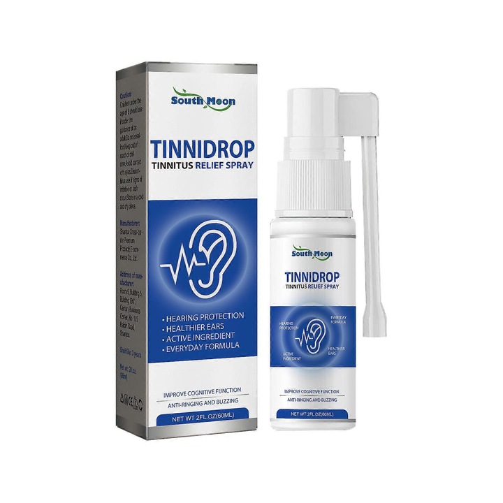 Fülzúgás enyhítő spray, könnyen szállítható, gyorsan száradó formula
