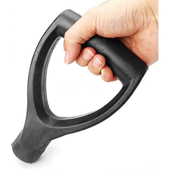 2 db D-alakú lapátnyél, műanyag, mérete 180x108mm, furatátmérő 30mm