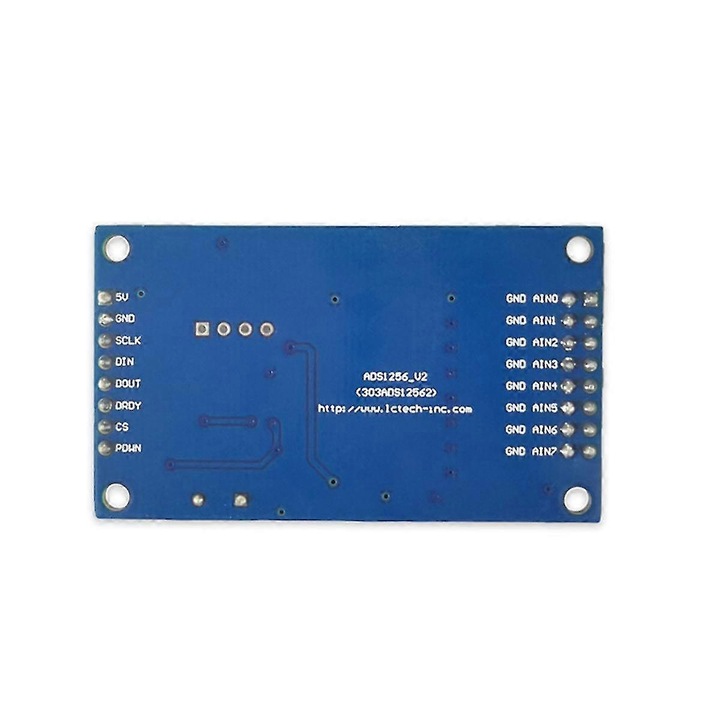 Modul ADC 24-Bit ADS12568, 8 canale, consum redus de energie, 60x35mm, albastru inchis