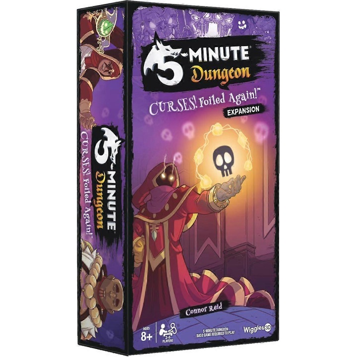 5 Minute Dungeon - Curses Foiled Again, extensie pentru joc de societate, 2 eroi noi, suport pentru 6 jucatori