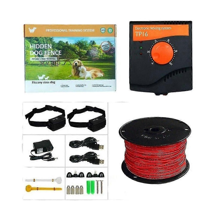 Sistem dresaj caini, electronic, fara fir, ajustabil, 1km, pentru toate rasele de caini