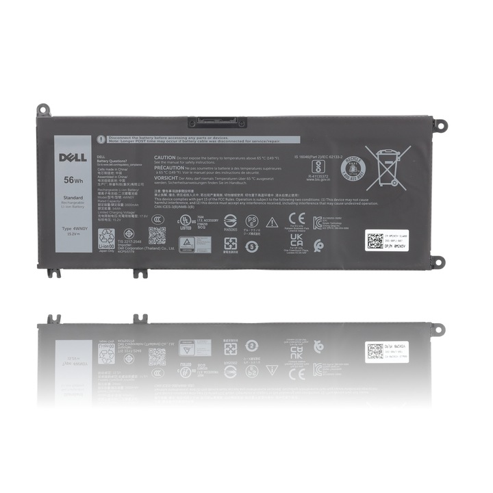 Laptop akkumulátor, Dell, 56 Wh 4 cellás