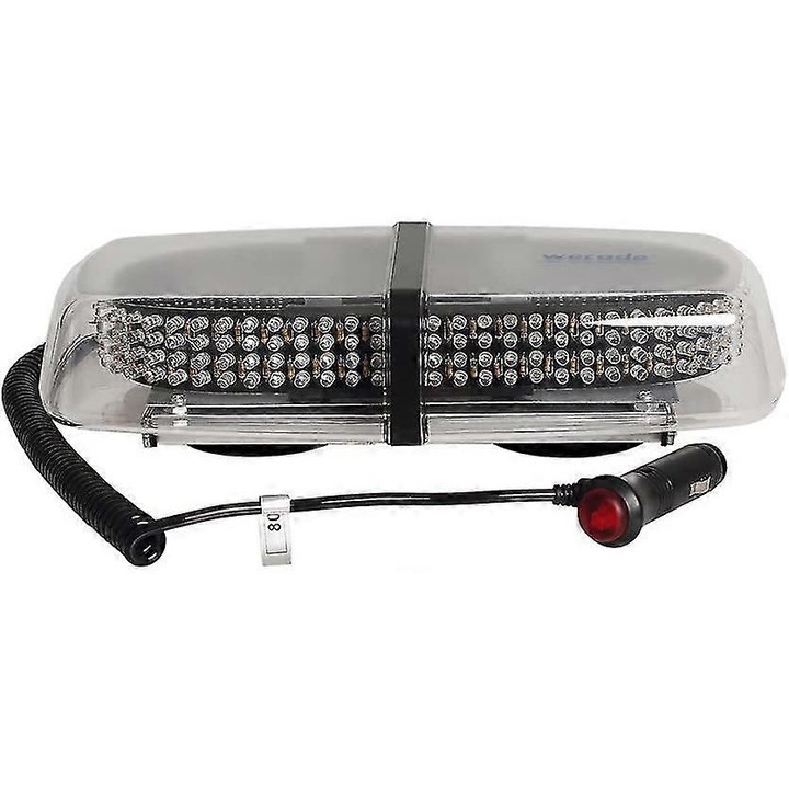 Stroboszkóp lámpa, 240 LED, narancssárga, 7 villogási mód, vízálló, 12V