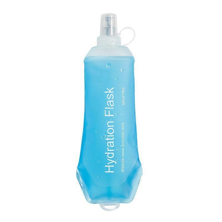 Sticla de hidratare pliabila 500ml, pentru alergare, ciclism, drumetii