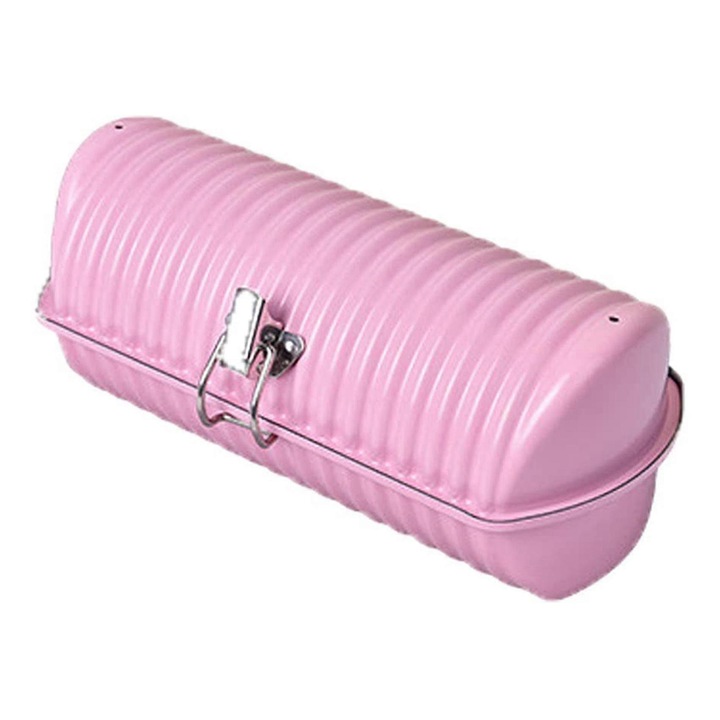 Kenyérsütő forma, henger alakú, szénacél, rózsaszín, 270x123x109mm