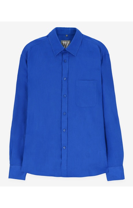 Camasa pentru barbati, WOLCZANKA, in, guler cu nasture ascuns, bleumarin