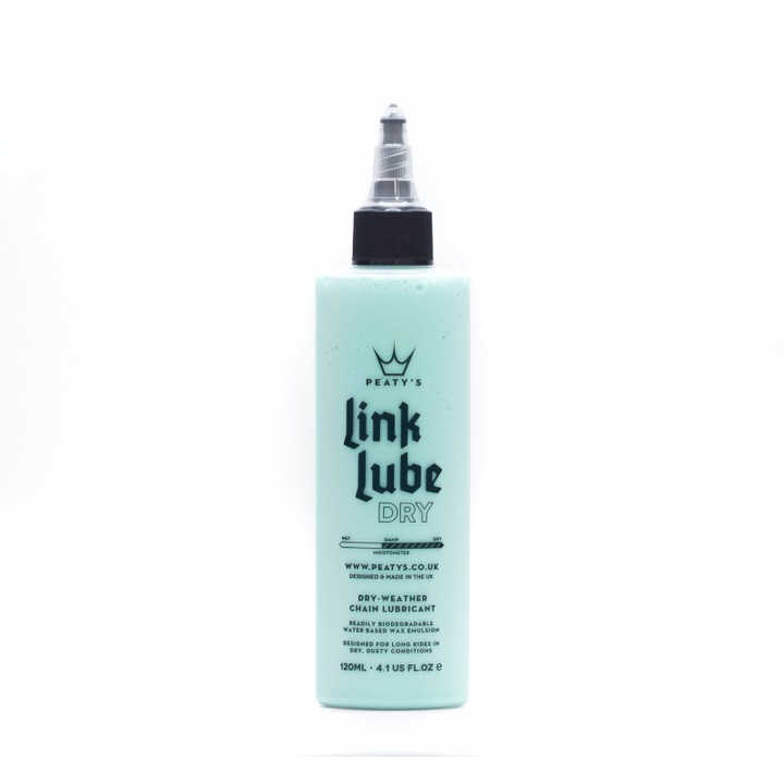 Peaty's Link Lube Dry 120ml, kerékpárlánc kenő- és ápolószer, biológiailag lebomló