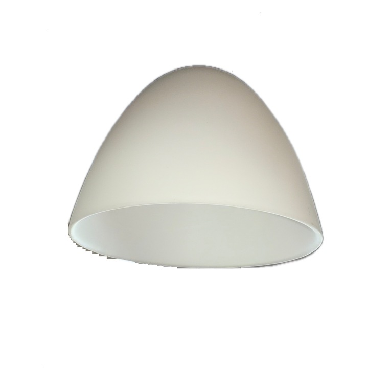 Abajur sticla Suyolu, alb mat, fasung E27