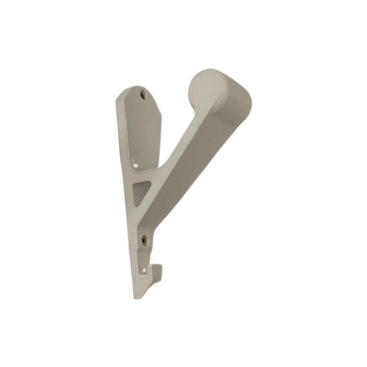 Robusztus műanyag motoros sisaktartó – Falra szerelhető, csavarokkal együtt, Ideális motorkerékpárhoz, ATV-hez, snowboardhoz, Fehér