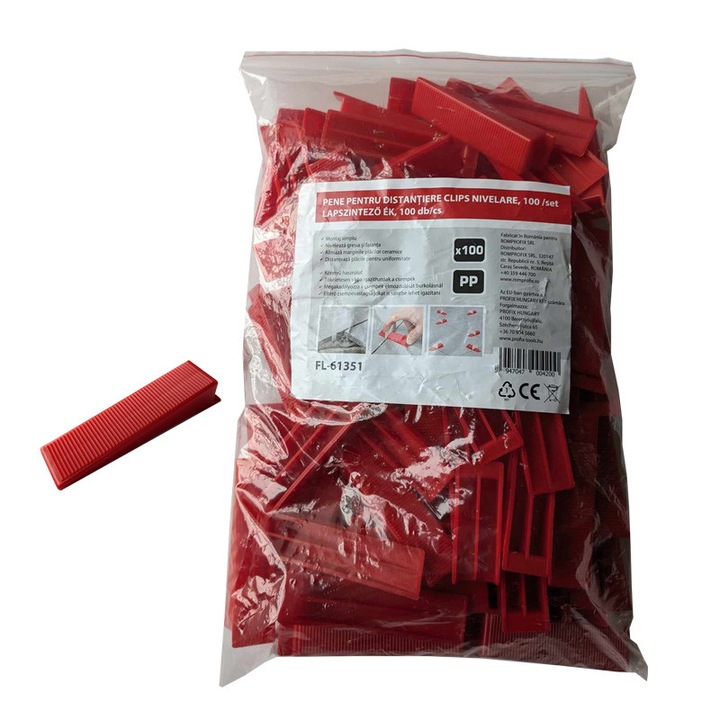 Set 100 pene pentru distanțiere clips nivelare, FL