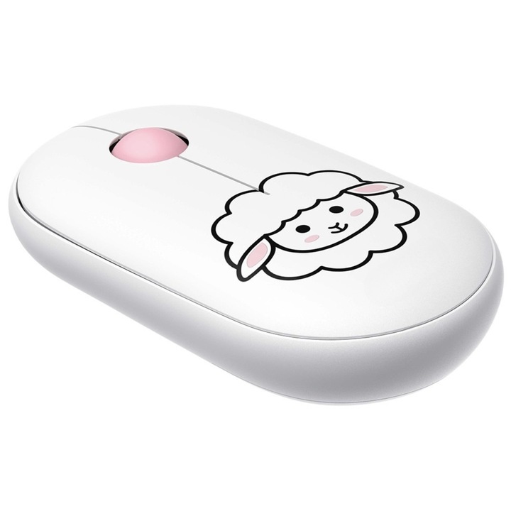 Безжична мишка Havit, 1600 DPI, тънък дизайн, ергономична, AA батерия, 2.4GHz, 107x62x37mm, ABS/PC, модел оита, Бял