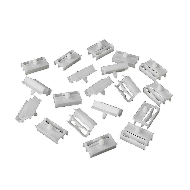 Clipuri de fixare pentru praguri laterale BMW E36 E46, set 20 buc, 32x21.3mm, plastic alb