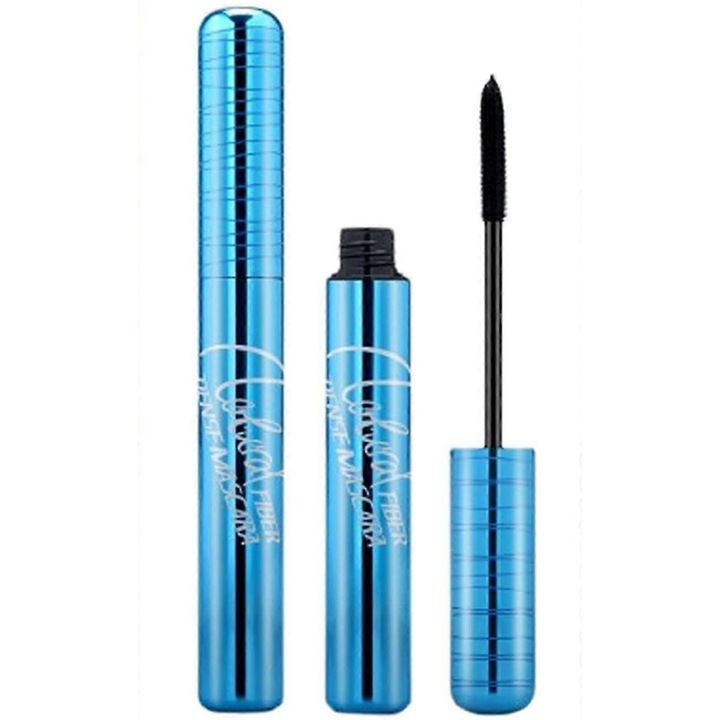 Mascara 4D cu fibre de matase, waterproof, pentru volum si lungime, hipoalergenica