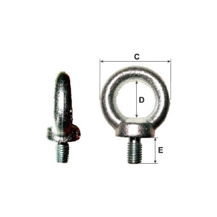Пръстен с вграден винт MK, 25mmx41mm