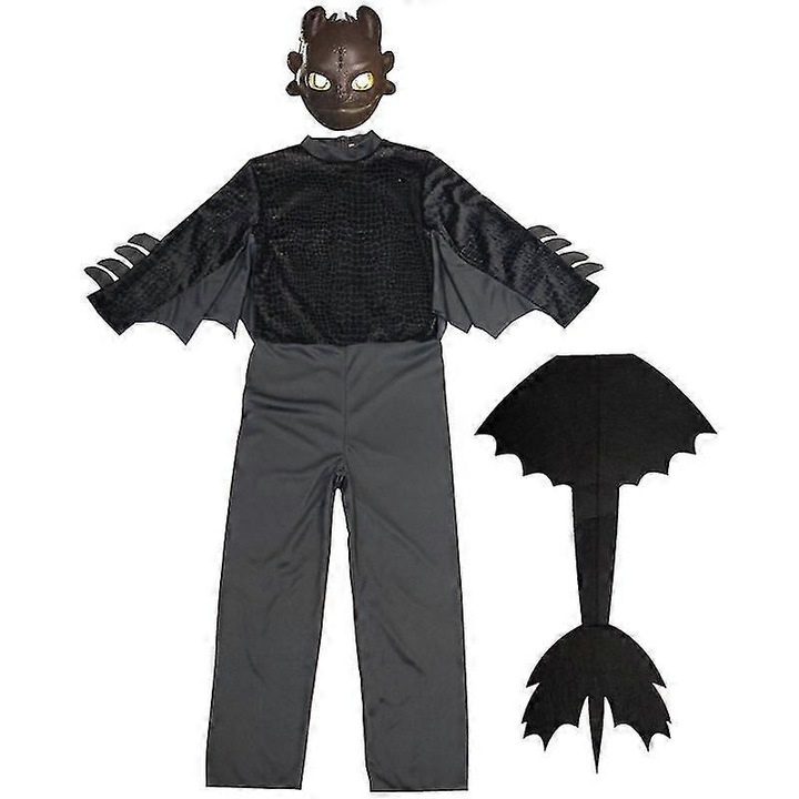 Costum copii cu masca si coada, 105-115cm