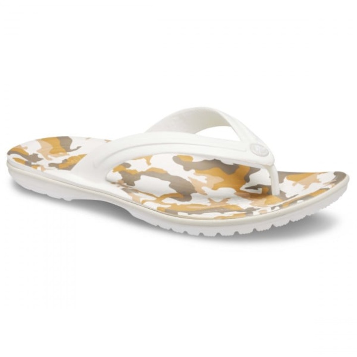 Slapi Crocs Crocband Printed Flip - US Alb - White/Multi, Alb