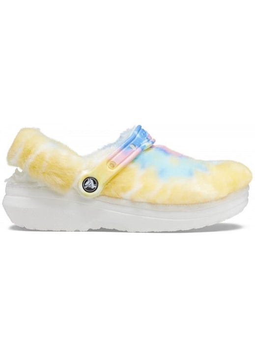Saboti Crocs Classic Fur Sure, Alb, 36-37