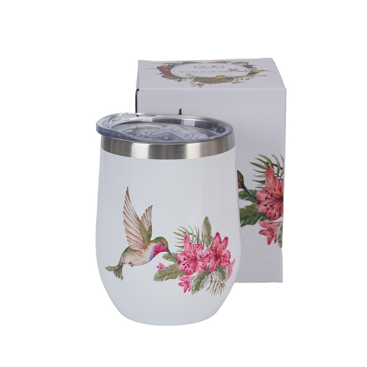 Термо чаша, Колибри, 350 мл, многоцветна