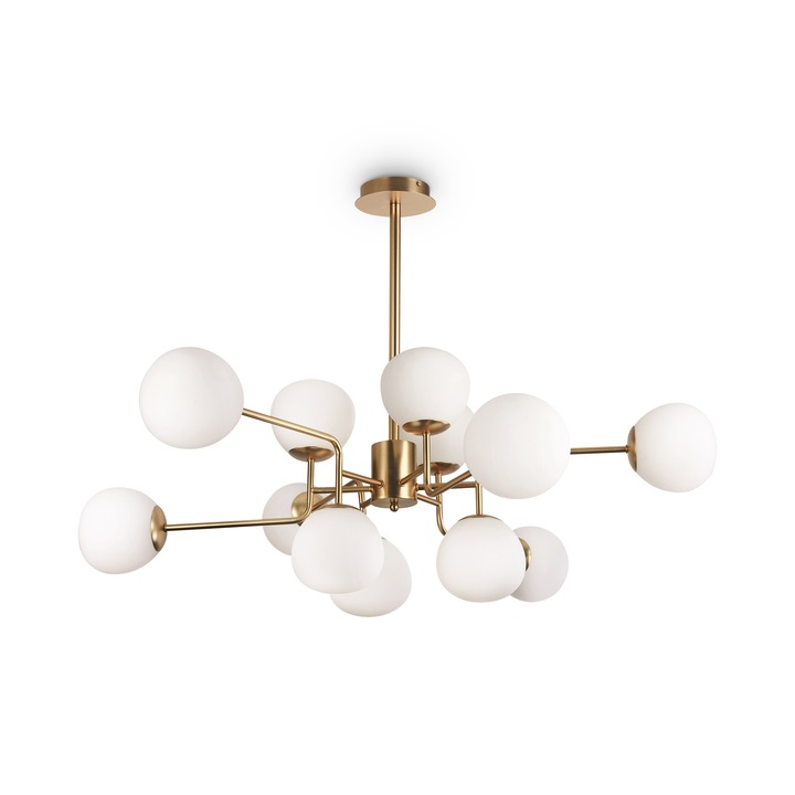 Lustra HubRom, Erich, Maytoni Modern, 12xE14, Cupru