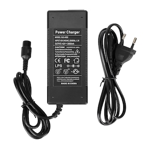 Incarcator pentru trotineta electrica, 42V, 3A, protectie la scurtcircuit, negru