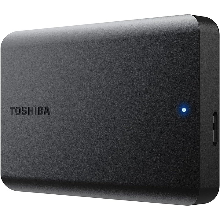 Външен твърд диск Toshiba, 1TB, USB 3.0, 2.5 инча, черен