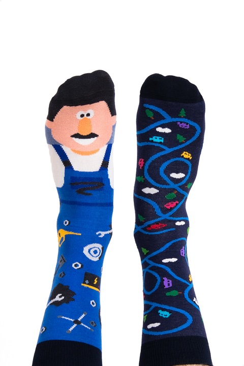 Sosete lungi colorate Enzo Bumbac Nanushki, Multicolor