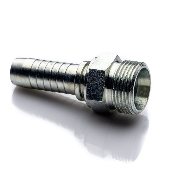 Csatlakozóhüvely, POLBERIS, 10mm, M18x1,5, horganyzott acélból, nagynyomású