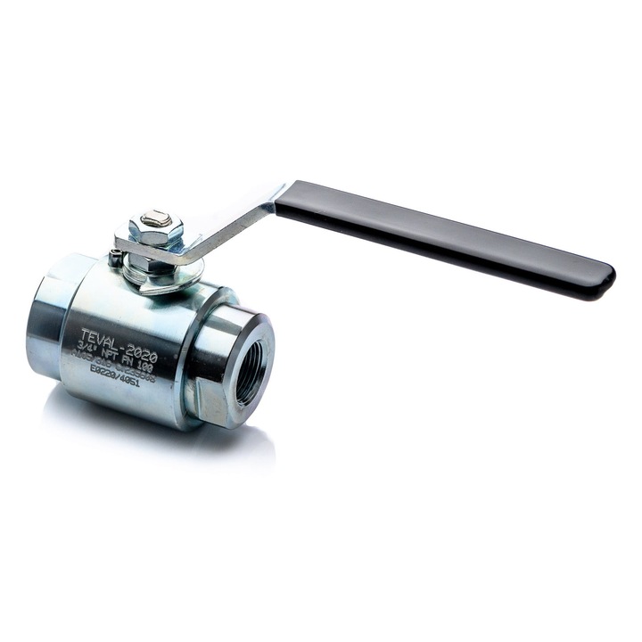 Robinet cu bila 1'' BSP GAS PN100 A105 316, PTFE, Unia Europeana