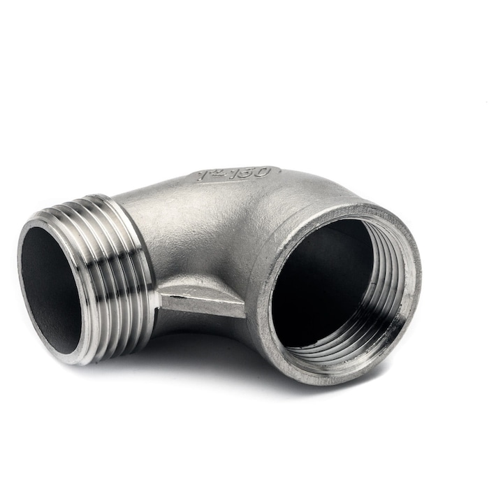 Kolano 2 1/2'' din inox 316, 90 grade, BSP, pentru instalatii industriale