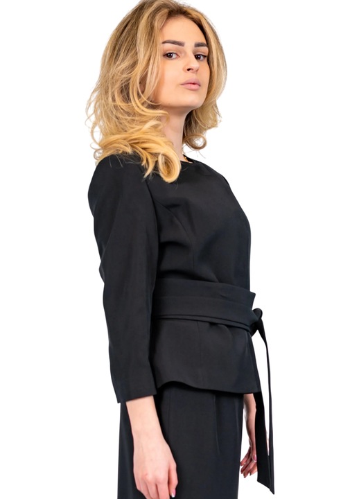 Sacou scurt, din stofa, culoare Negru ILINKAS marime S