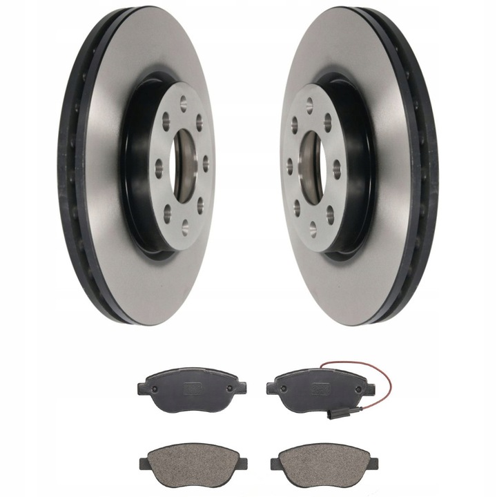 Autó Fékbetét Készlet + Bal Oldali Tárcsák, Me Premium, Fiat Grande Punto 05 Punto Evo-hoz, Belső Hűtésű Féktárcsa Típus, Külső Átmérő 257 mm, Féktárcsa Vastagság 22 mm, Beépítési Oldal: Első Tengely