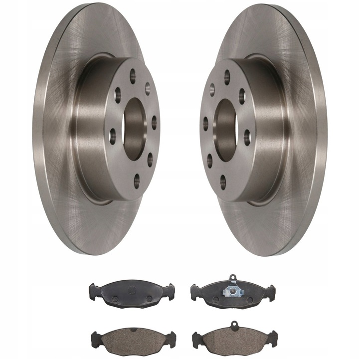 Autó fékbetét és bal oldali féktárcsa készlet, Me Premium, Opel Vectra A, Corsa A, B, Astra F modellekhez, Tömör tárcsa típus, Külső átmérő 236 mm, Tárcsa vastagság 12.6 mm, Fékbetét vastagság 17.3 mm