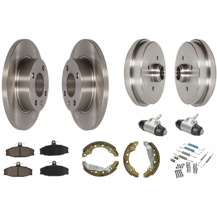 Autó fékbetét és bal oldali féktárcsa készlet, Me Premium, Skoda Felicia I II dobokhoz, Tömör féktárcsa típus, Külső féktárcsa átmérő 236 mm, Féktárcsa vastagság 13 mm, Beépítési oldal: első tengely