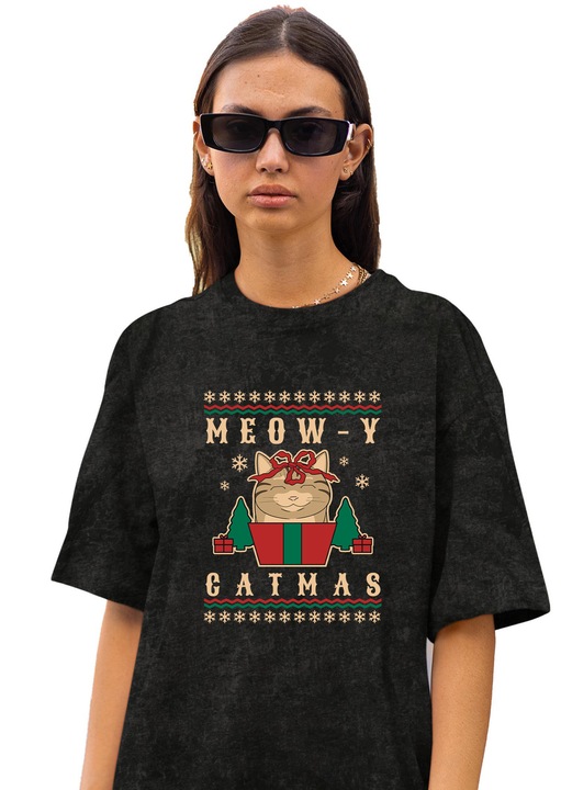 Női póló CLANDESTINE Festive Zoo, pamut, fekete Rock, Tevebarna