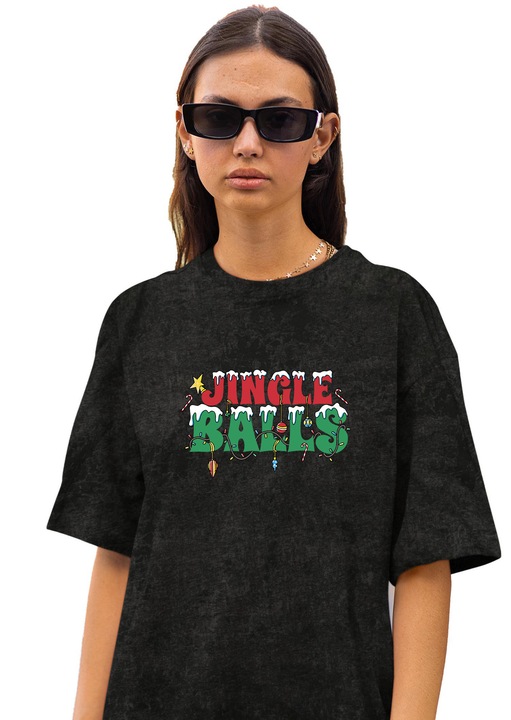 Női póló CLANDESTINE Midnight Cheer, Pamut, Fekete Rock, Azúrkék