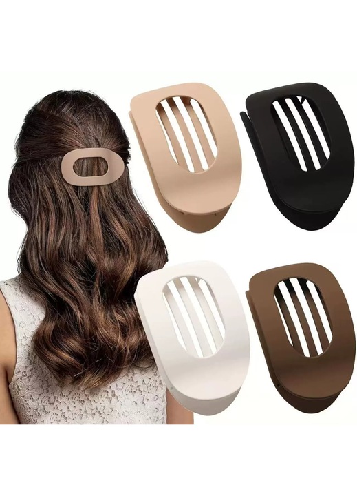 Set 4 Clame de Păr BEEVME, Antiderapante, Multicolor, Dimensiuni Medii
