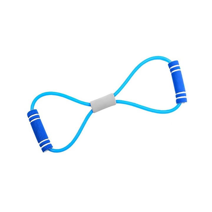 Banda elastica, TPE, Pentru fitness/yoga, Albastru