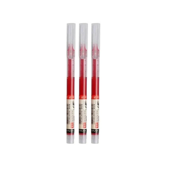 Set 3 rollere, Uscare rapida, 0.5mm, Rosu