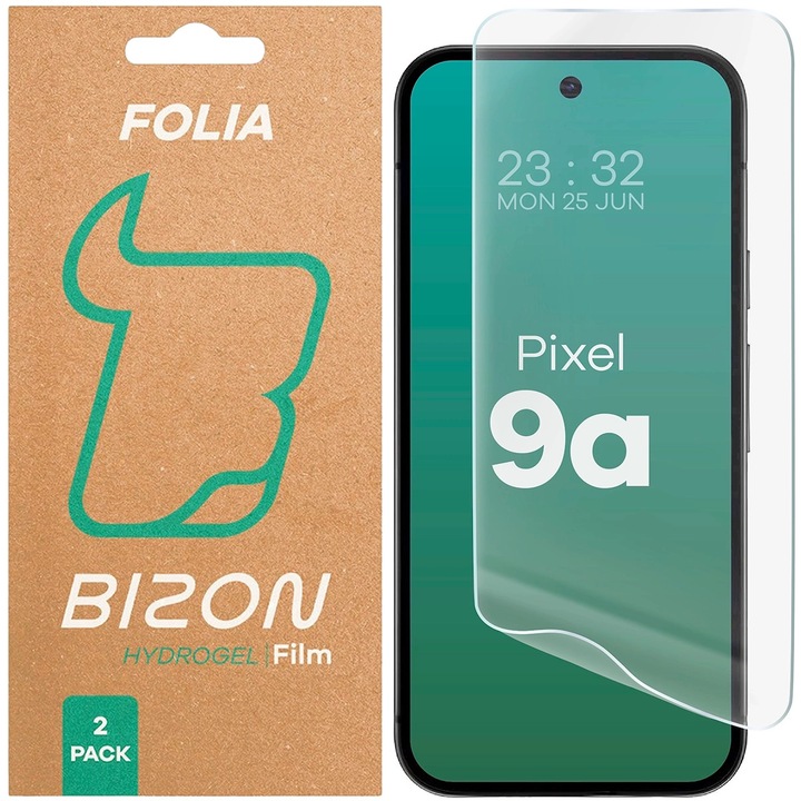 2x fólia Készlet, Bizon Glass Hydrogel Screen kompatibilis Google Pixel 9a