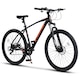 Bicicleta MTB cu Roti de 27,5", Echipare Shimano, Manete Secventiale Shimano, 21 Viteze, negru/portocaliu, Furca cu Blocaj, Mountain Bike Carpat Invictus Genius cu Frane Disc, cabluri integrate si cadru aluminiu 2025 Model