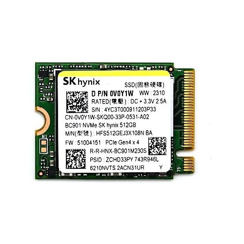 SSD 512GB SK hynix, BC711 NVMe, PCIe Gen3 x4, bulk, format 2230