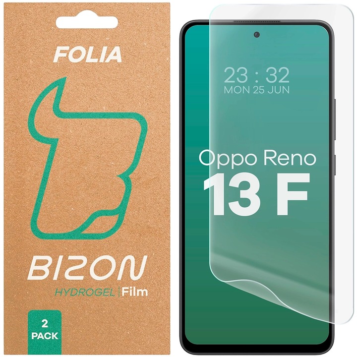 2x fólia Készlet, Bizon Glass Hydrogel Screen kompatibilis OPPO Reno13 F