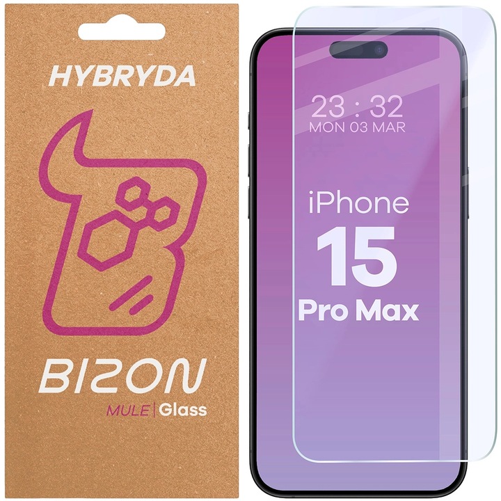Стъкло, Bizon Glass Mule за iPhone 15 Pro Max