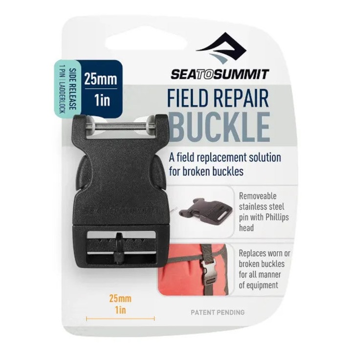 Catarama de reparare pentru echipament turistic, SEA TO SUMMIT, 25 mm, cu pin din otel inoxidabil, ajustabil