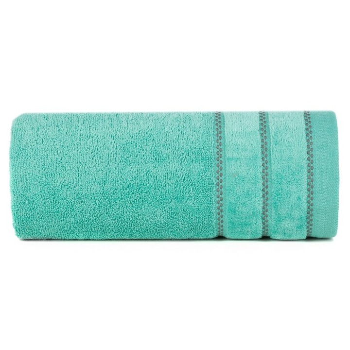 Кърпа за баня Eurofirany Dona, 30x50 см, велурен кант, 500 гр/м2, мента